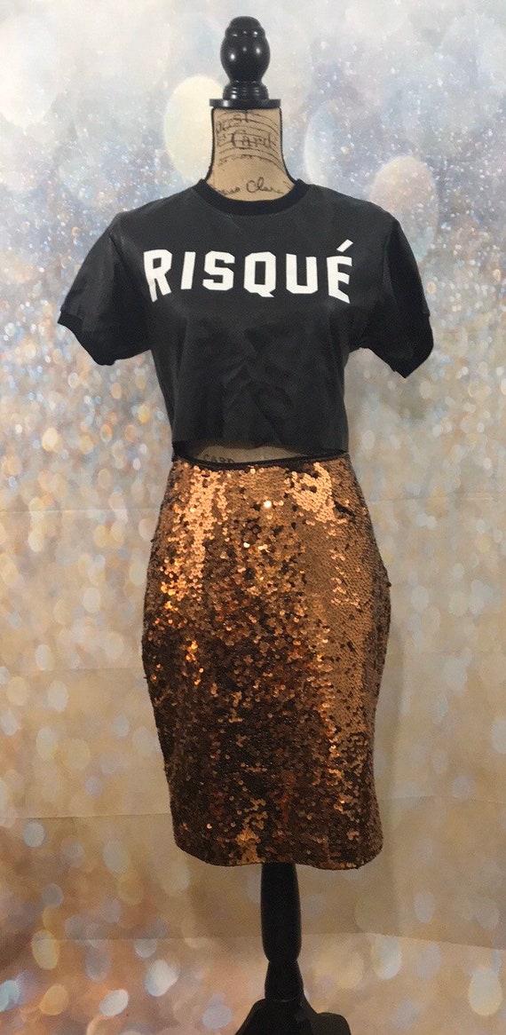 Rare Rust Sequin Skirt