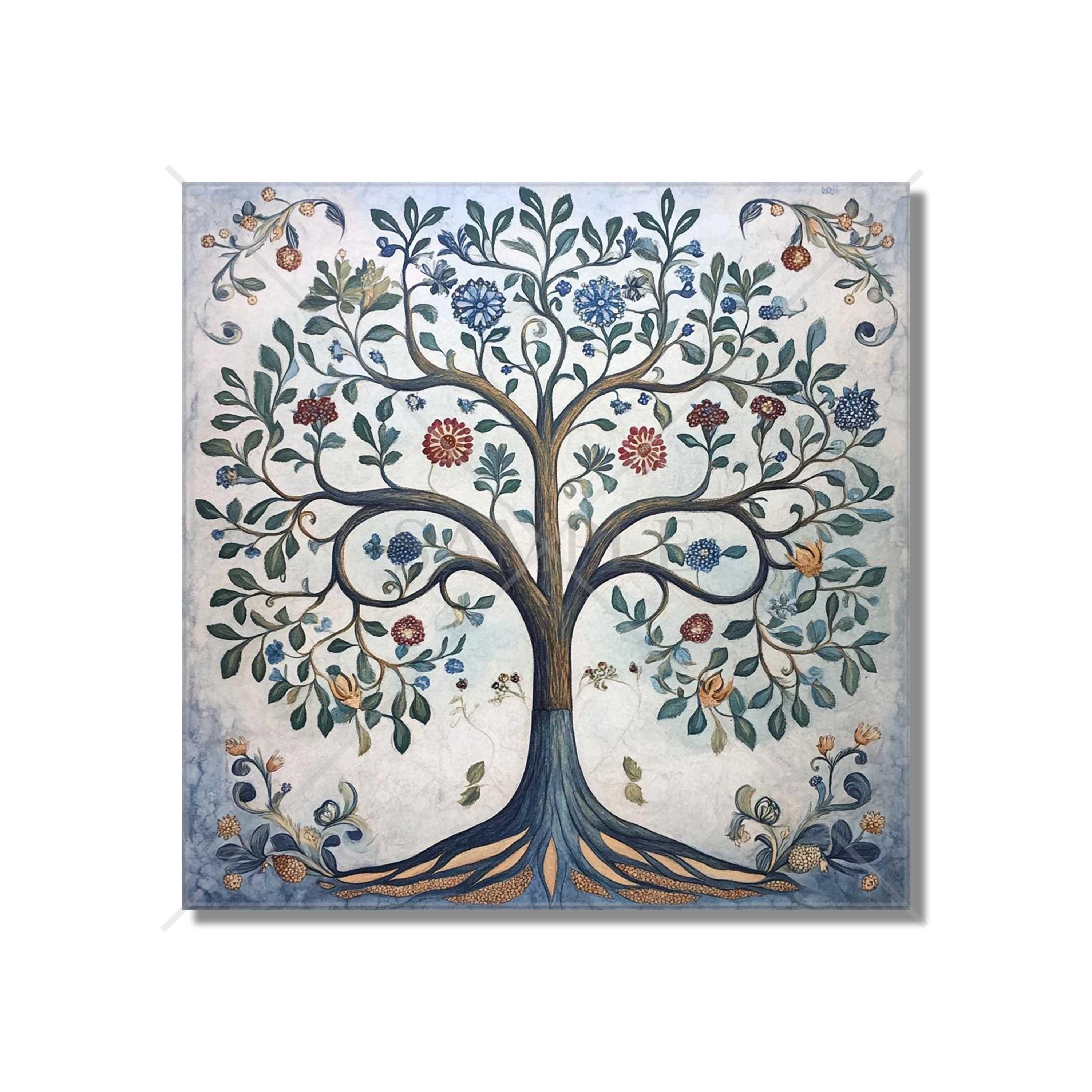 William Morris Tree of Life Design Ceramic Tile Art Nouveau Kitchen ...