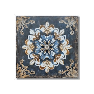 Dark Blue Ceramic Tile Vintage French Design Kitchen Backsplash Tile - Dark Blue Bathroom Wall Tiles - Patterned Decorative Fireplace Tiles
