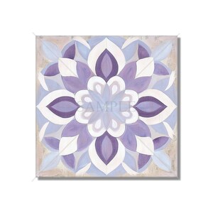 Lavender Ceramic Tiles - Patterned Backsplash Tile - Lavender Kitchen Tile - Lavender Bathroom Tile Lavender Accent Tile Free Shipping