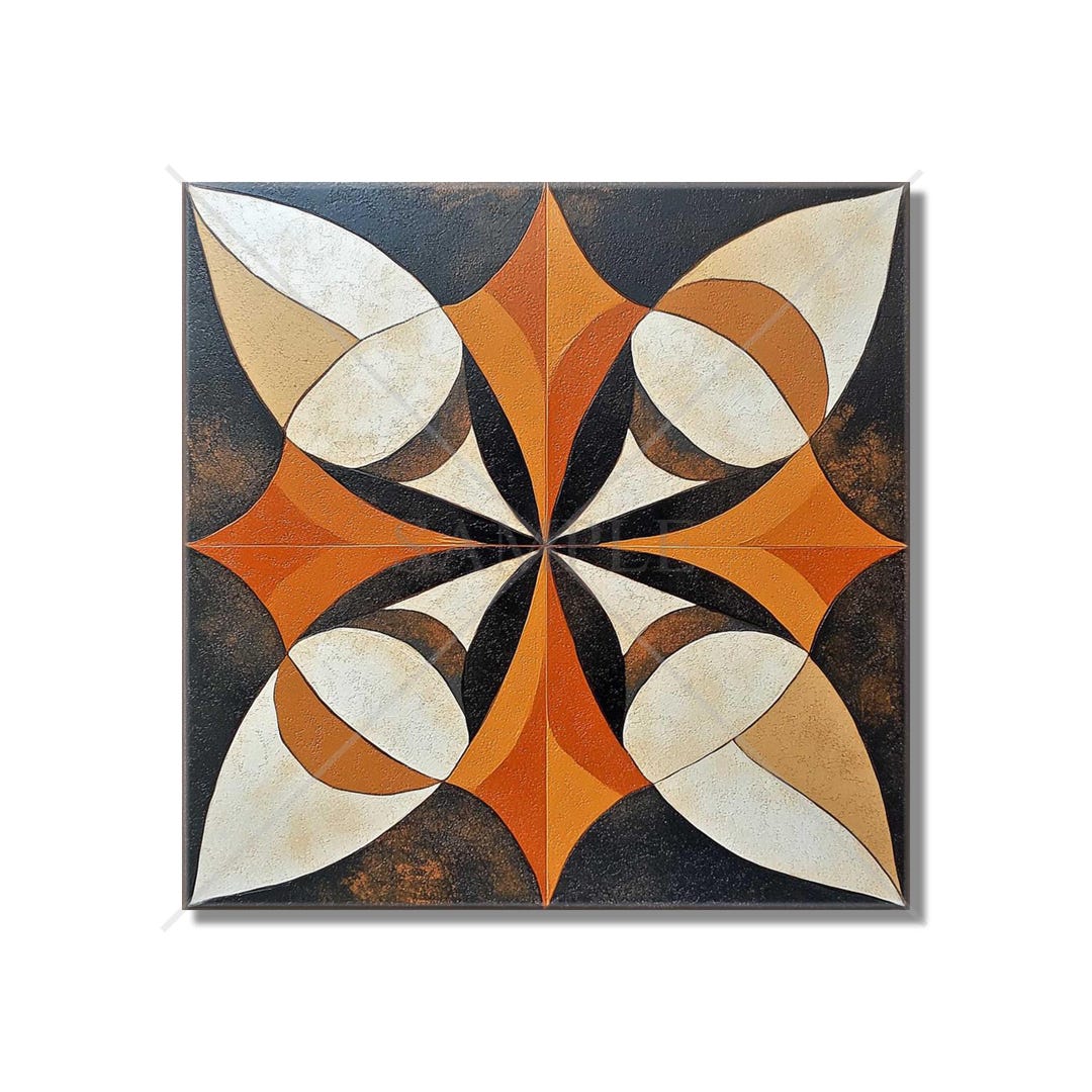 Geometric Ceramic Tile Patterned Kitchen Backsplash Tile - Unique ...