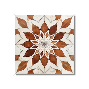 Boho Copper Rust Ceramic Tile Unique Patterned Kitchen Backsplash Tile - Neutral Bathroom Tile Patterned Patterned Tile Free Shipping