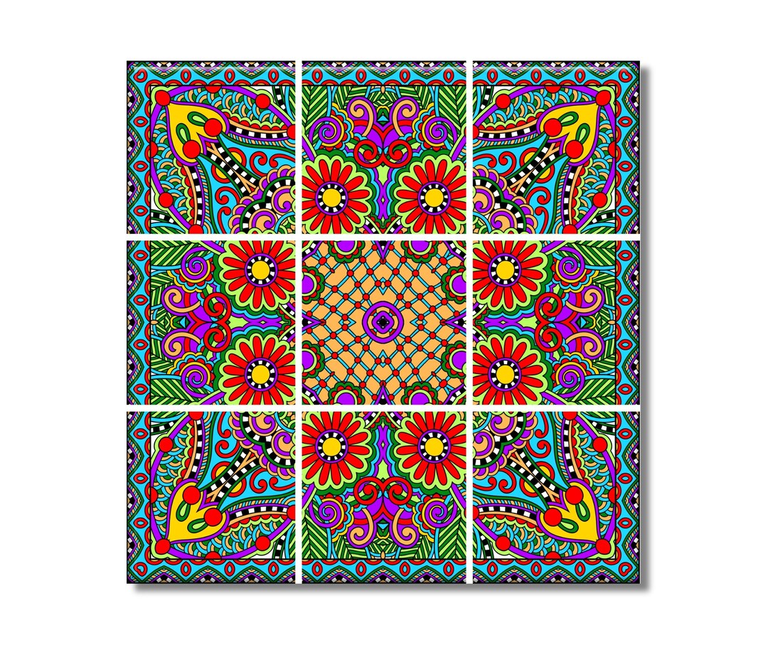 Ceramic Tile Mural Decorative Tile Mural Etsy