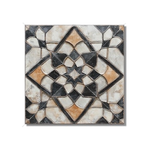 Ceramic Tile Gray Black Beige Patterned Kitchen Backsplash Tile - Bathroom Wall Accent Tiles - Decorative Accent Tiles - Free Shipping
