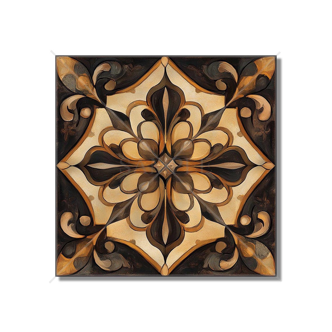 Tile Brown Lexury Pattern Antique Design Brown Ceramic Tiles - Brown Patterned Kitchen Backsplash ...