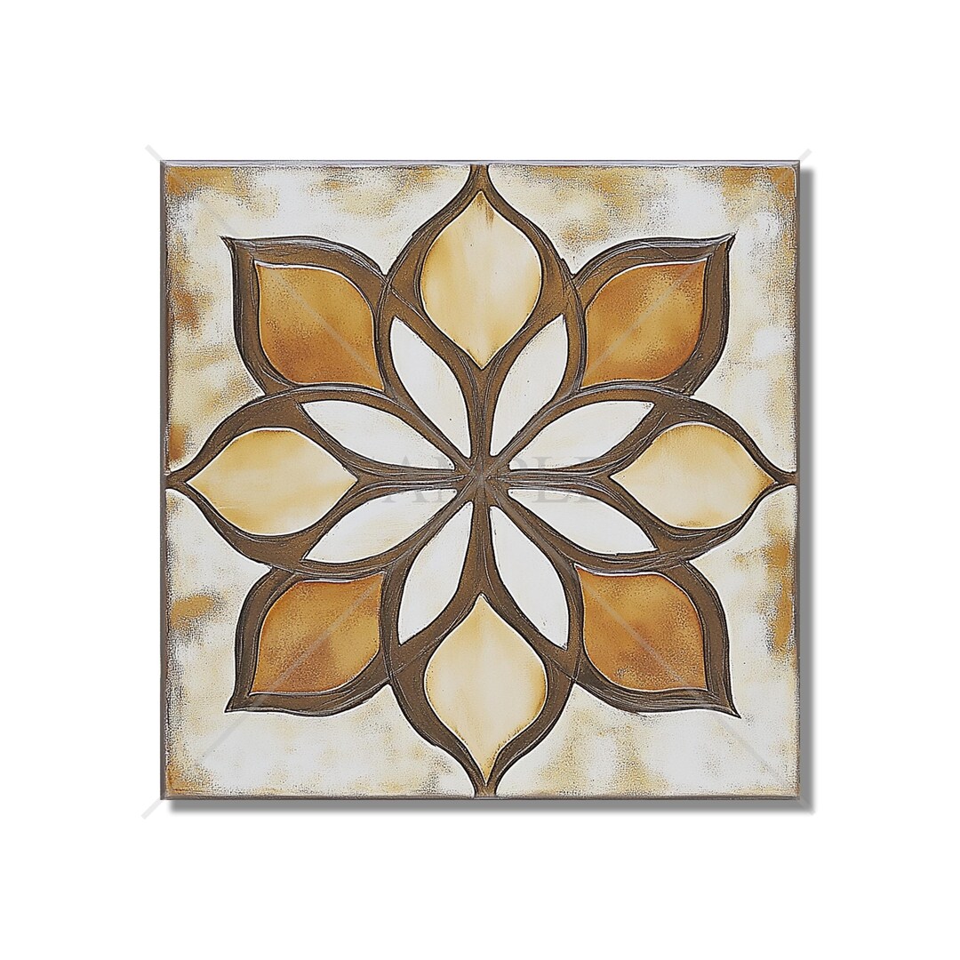 Golden Tan Ceramic Tile Vintage Design Tan Kitchen Backsplash Tile Tan ...