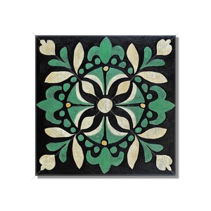 Black And Green Ceramic Tile - Unique Green Kitchen Backsplash Tile - Green Bathroom Shower Wall Tile - Black And Green Backsplash Tiles