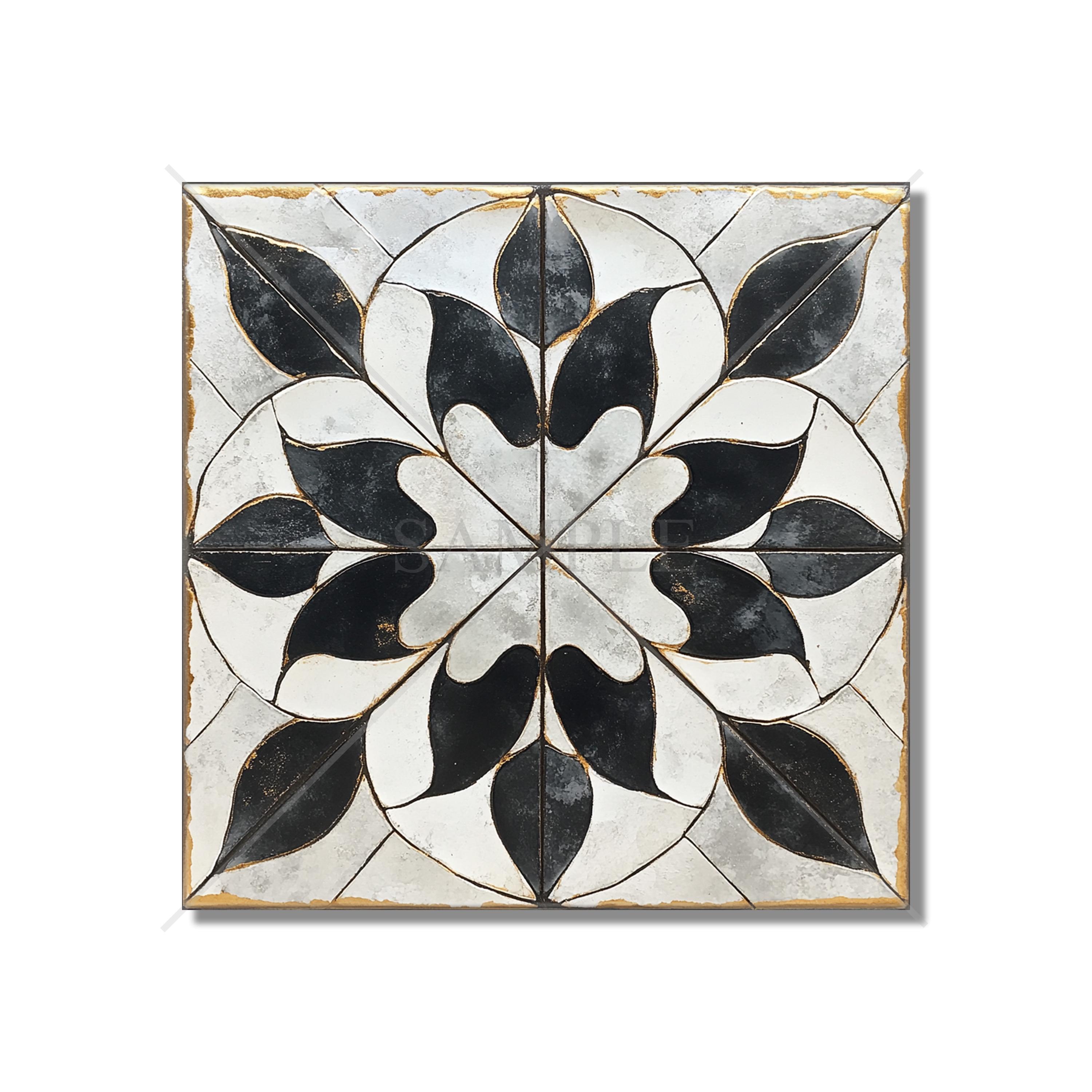 Ceramic Tile Aged Black White Kitchen Backsplash Antique Design Tile ...