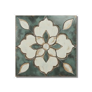 Aged Sage Green Ceramic Tile - Vintage Aged Design Tile - Unique Green Kitchen Backsplash Tile - Unique Bathroom Tile - Green Accent Tiles