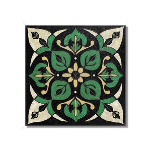 Black And Green Ceramic Tile - Unique Green Kitchen Backsplash Tile - Green Bathroom Shower Wall Tile - Black And Green Backsplash Tiles