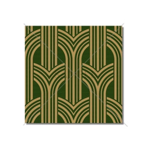 Art Deco Ceramic Tile Green And Tan Vintage - Art Deco Backsplash Tile - Art Deco Bathroom Tile - Art Deco Fireplace Tile