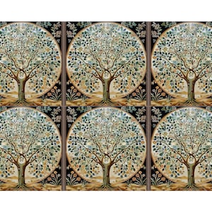 Tree of Life William Morris Design Ceramic Tile Art Nouveau Kitchen ...