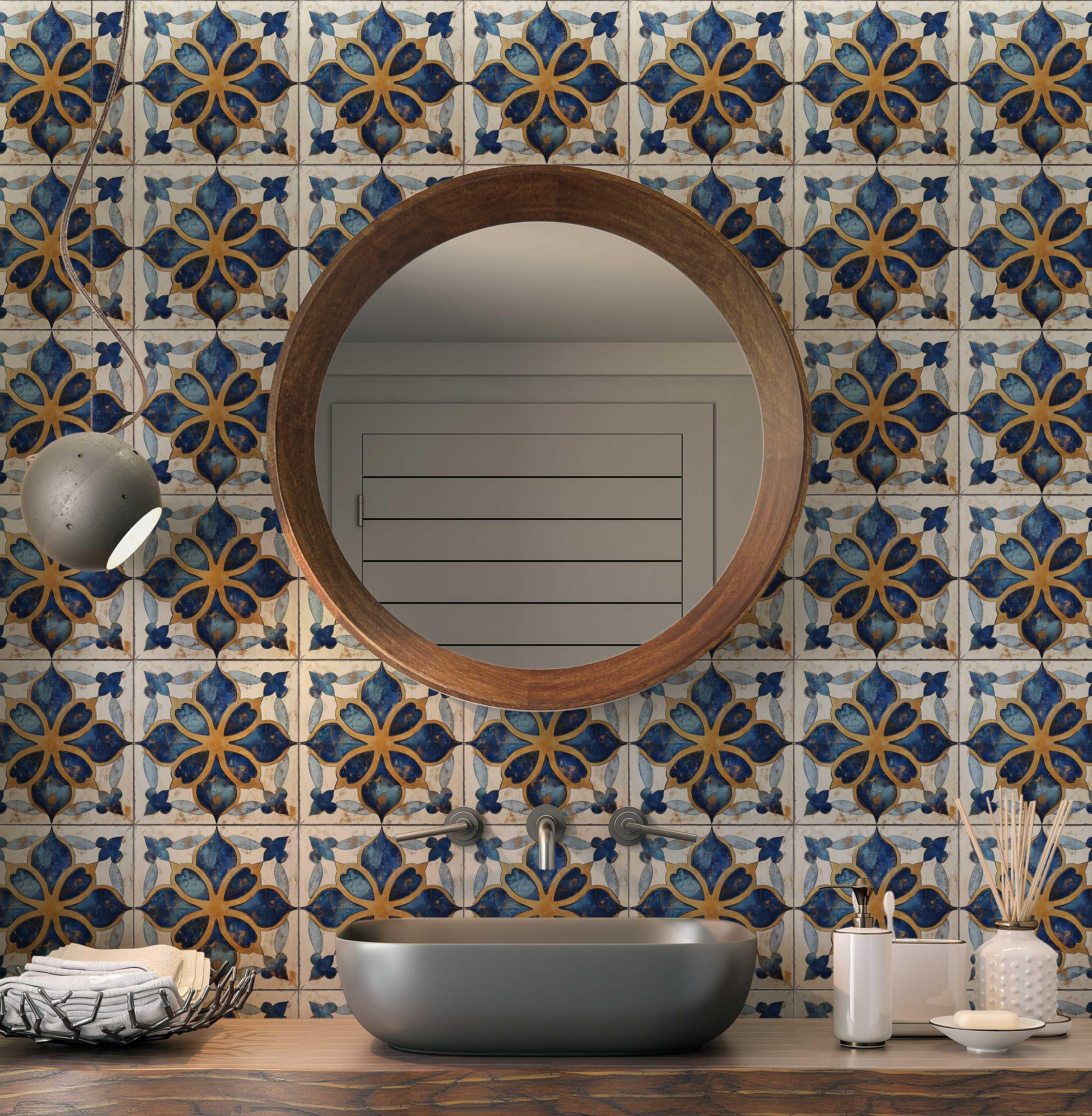 Antique White Blue Ceramic Tile Vintage Design Blue and White Unique ...