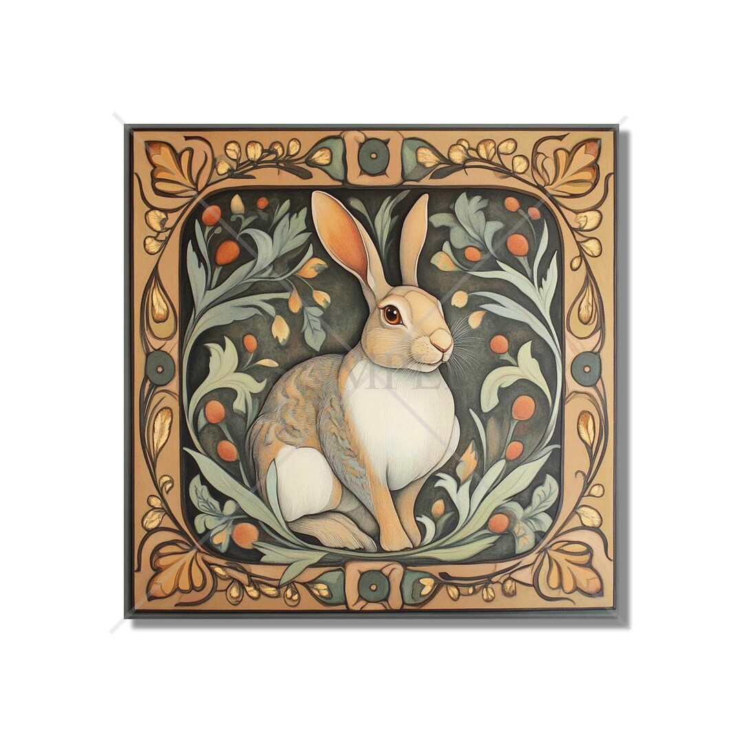 Bunny Rabbit Ceramic Tile Vintage Design Rabbit Ceramic Tile - Rabbit ...