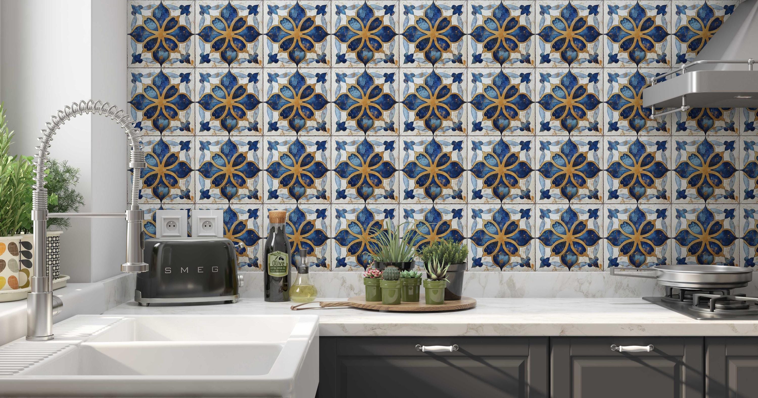 Antique White Blue Ceramic Tile Vintage Design Blue and White Unique ...