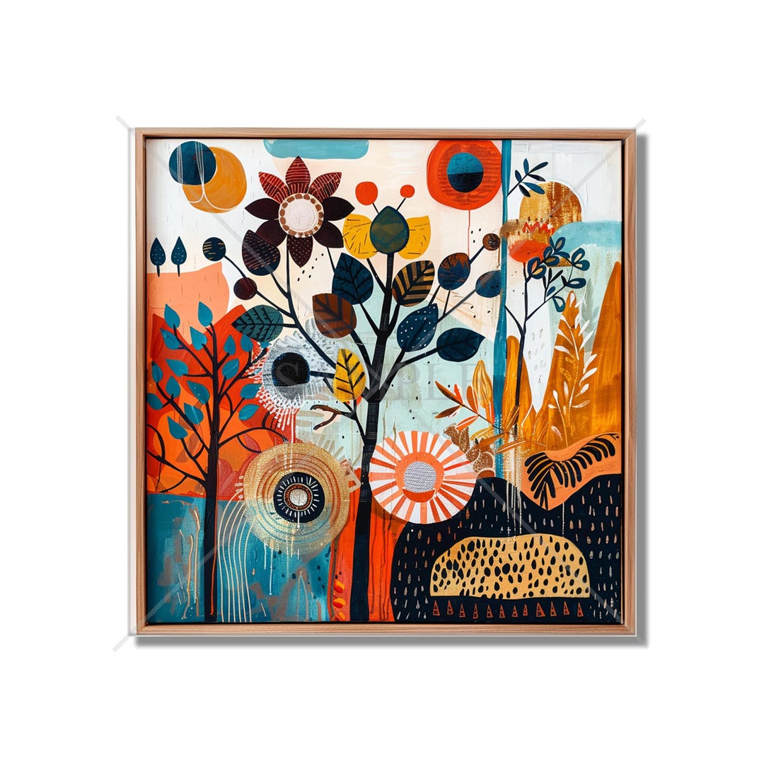 Tree Design Tile Colorful Tree Art Design Ceramic Tile - Colorful Unique Kitchen ...