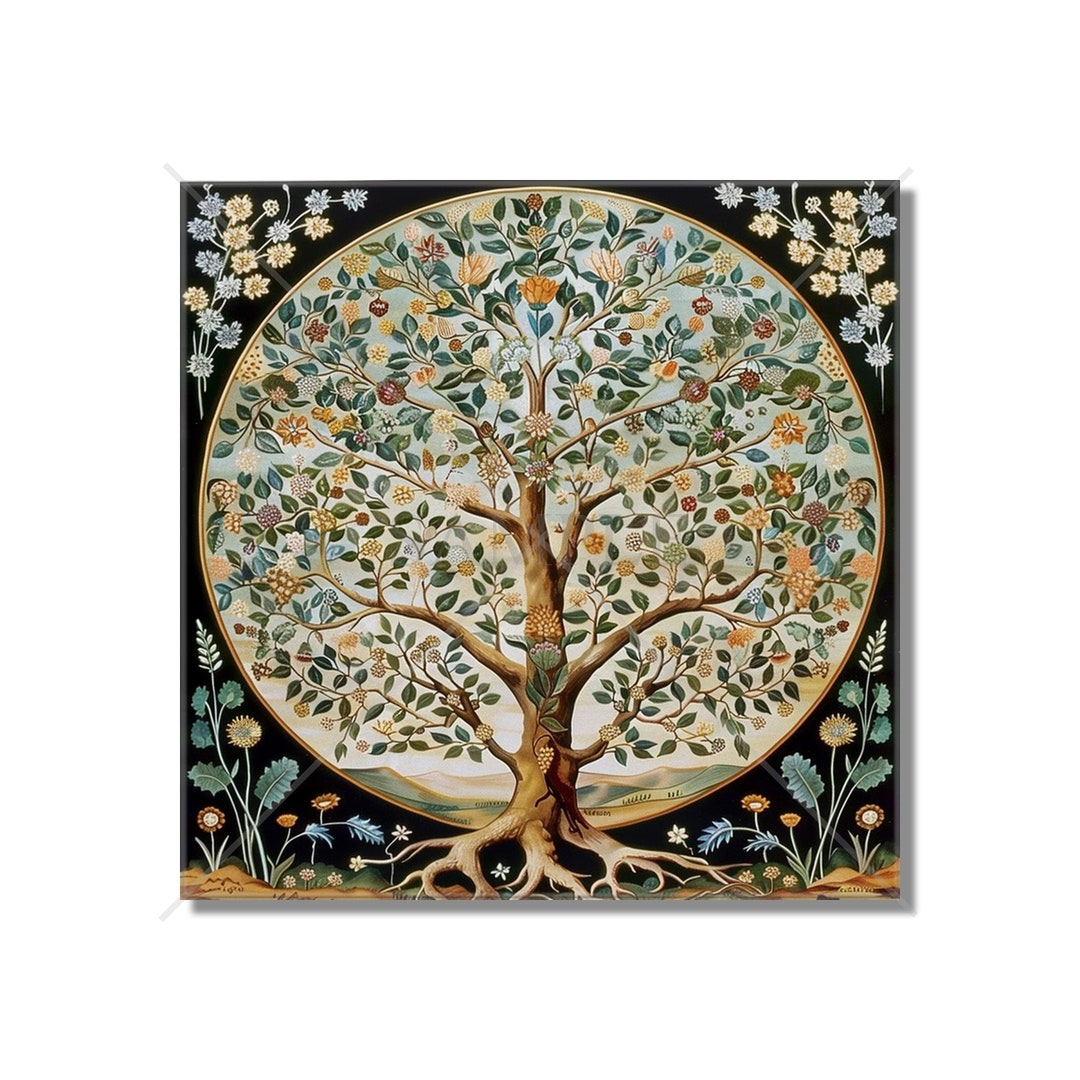 Tree of Life William Morris Design Ceramic Tile Art Nouveau Kitchen ...