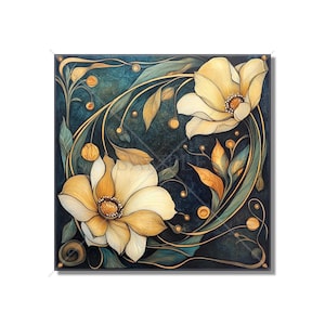 Backsplash Tiles Vintage Art Nouveau Flower Design Art Nouveau Kitchen Ceramic Tiles Floral Tile Art Nouveau Accent Tiles Free Shipping