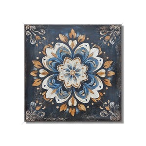 Dark Blue Ceramic Tile Vintage French Design Kitchen Backsplash Tile - Dark Blue Bathroom Wall Tiles - Patterned Decorative Fireplace Tiles