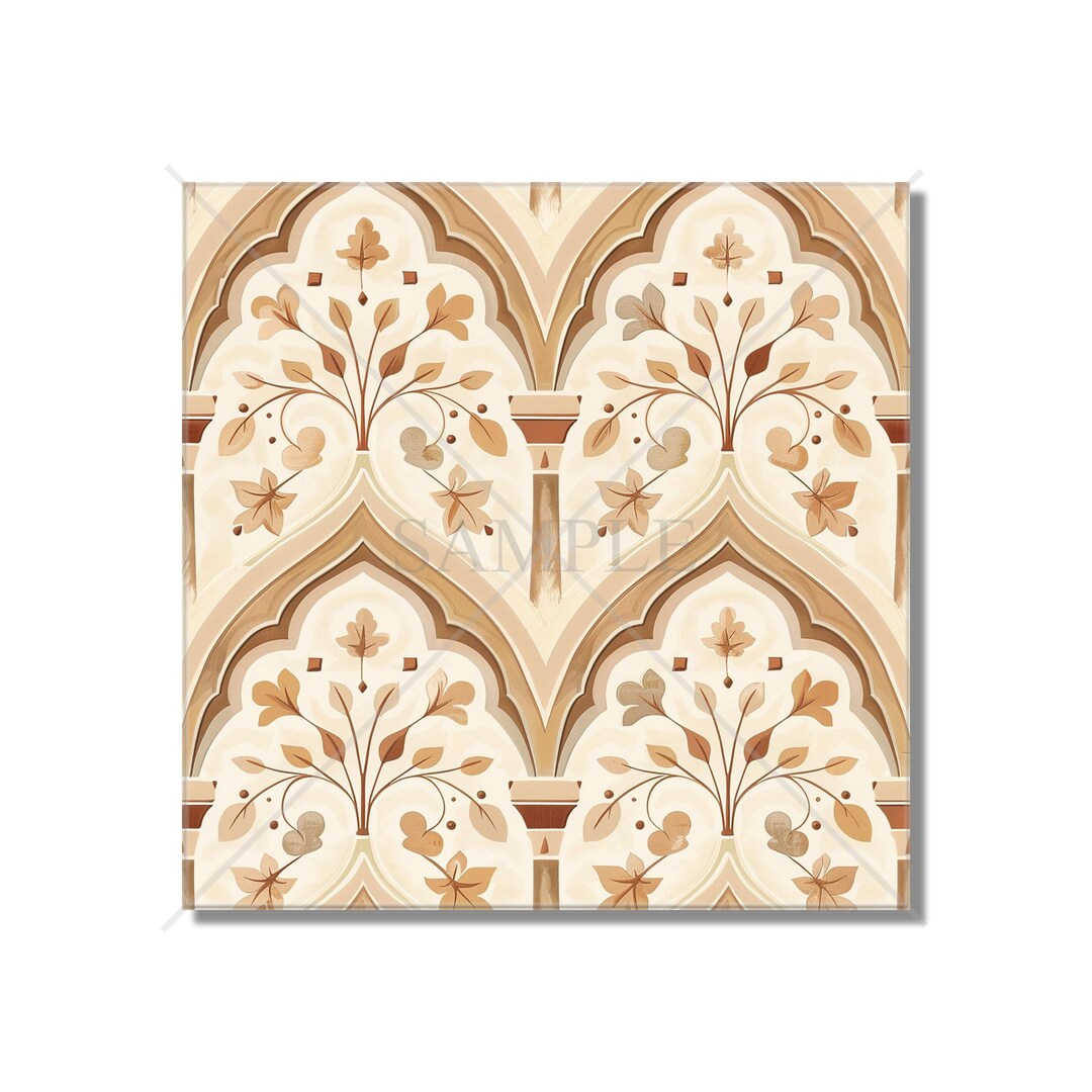 Terracotta Boho Arch Design Ceramic Tile - Vintage Tile Design ...