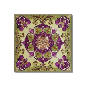 Olive Green Plum Decorative Ceramic Tiles Unique Kitchen Backsplash Tile Green Boho Bathroom Tiles Green Patterned Wall Tiles Free Shipping