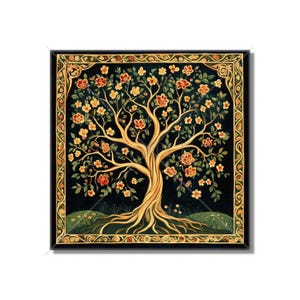 Vintage William Morris Tree Design Ceramic Tile Art Nouveau Kitchen Accent Backsplash Patterned Tile Art Nouveau Bathroom Tile Free Shipping