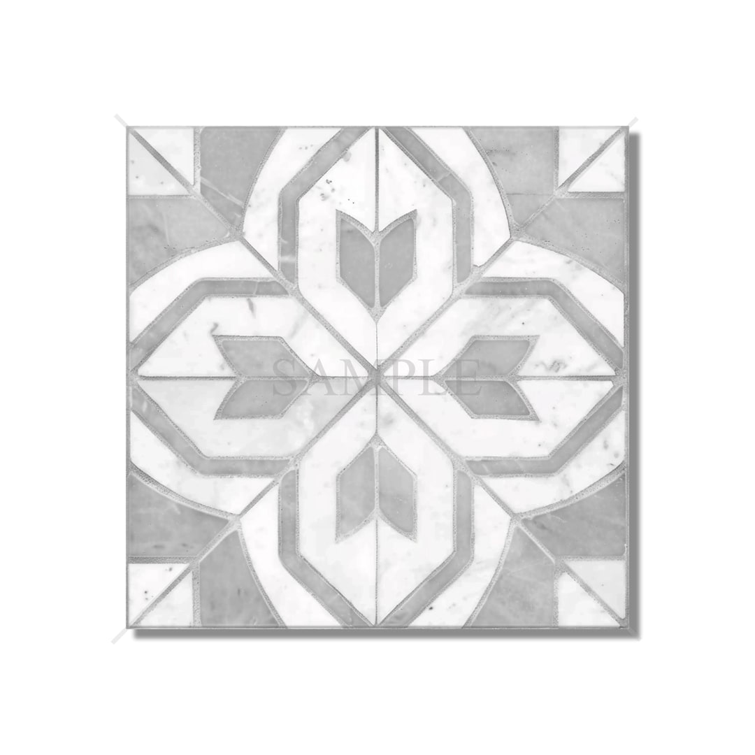 Gray and White Ceramic Tile - Patterned Ceramic Tile - Kitchen ...