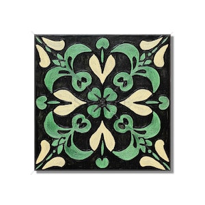 Black And Green Ceramic Tile - Unique Green Kitchen Backsplash Tile - Green Bathroom Shower Wall Tile - Black And Green Backsplash Tiles