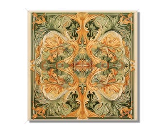 Vintage Art Nouveau Design Ceramic Tile - Kitchen Backsplash Tile Bathroom Tile Antique Design Tile - Fireplace Tile - Staircase Tile