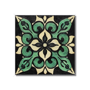 Black And Green Ceramic Tile - Unique Green Kitchen Backsplash Tile - Green Bathroom Shower Wall Tile - Black And Green Backsplash Tiles