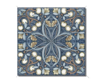 Art Nouveau Ceramic Tile - Decorative Art Nouveau Design Tile - Kitchen Backsplash Tile - Bathroom Wall Tile - Patterned Ceramic Tile