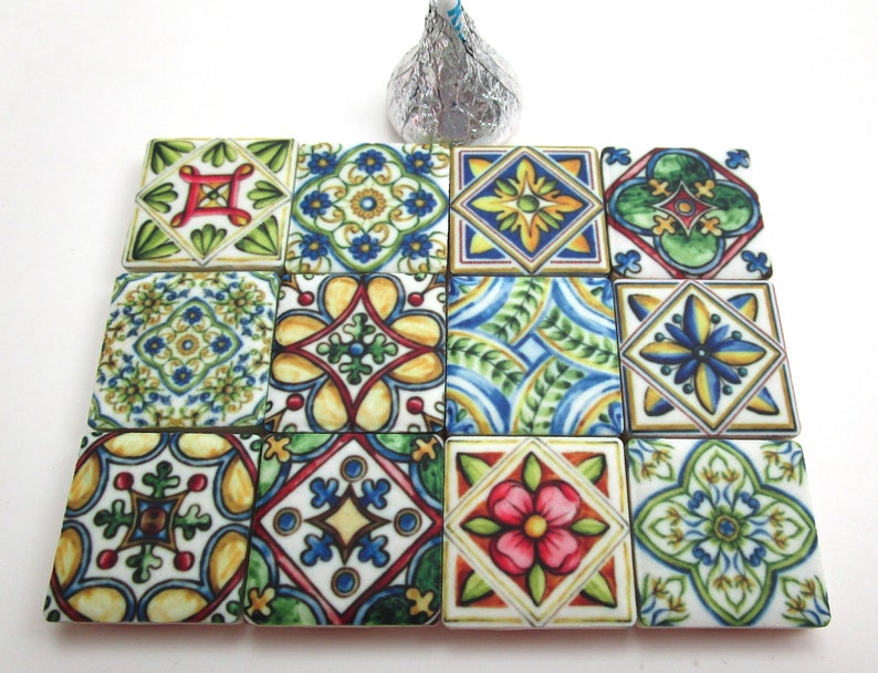 Ceramic Mosaic Tiles Premium Matte Finish 1 Inch Tiles 12 Etsy