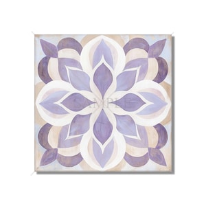 Lavender Ceramic Tiles - Patterned Backsplash Tile - Lavender Kitchen Tile - Lavender Bathroom Tile Lavender Accent Tile Free Shipping