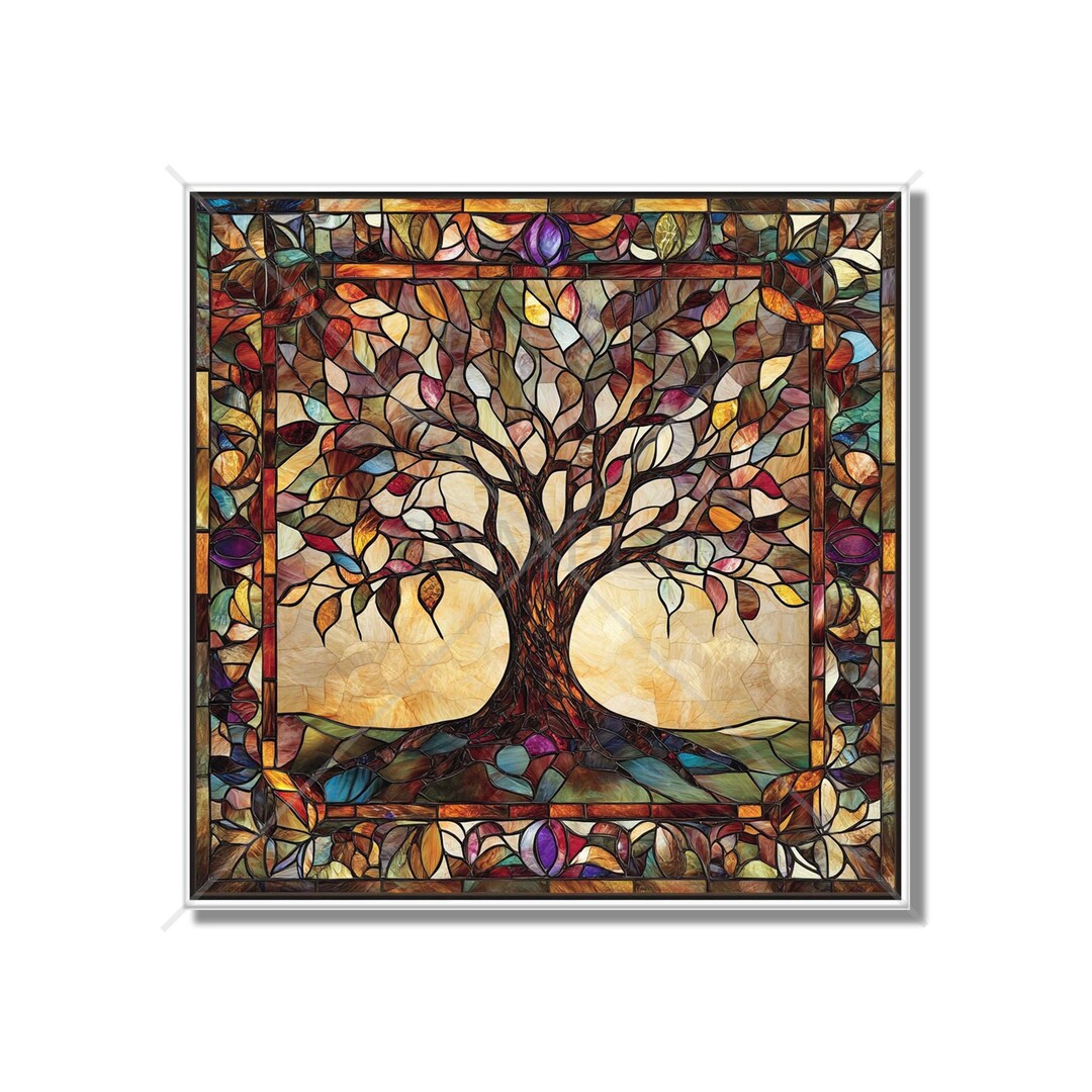 Tree Design Tile Ceramic Tile Stained Glass Tree Design - Kitchen Backsplash Accent ...