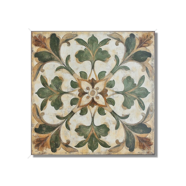 Sage Green Ceramic Tile Antique Pattern Green And Tan Kitchen Backsplash Tile - Green Bathroom Wall Tile Kitchen Accent Tiles Free Shipping