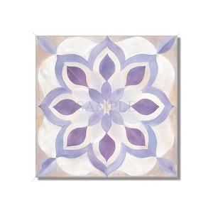 Lavender Ceramic Tiles - Patterned Backsplash Tile - Lavender Kitchen Tile - Lavender Bathroom Tile Lavender Accent Tile Free Shipping