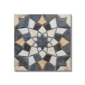 Ceramic Tile Gray Black Beige Patterned Kitchen Backsplash Tile - Bathroom Wall Accent Tiles - Decorative Accent Tiles - Free Shipping