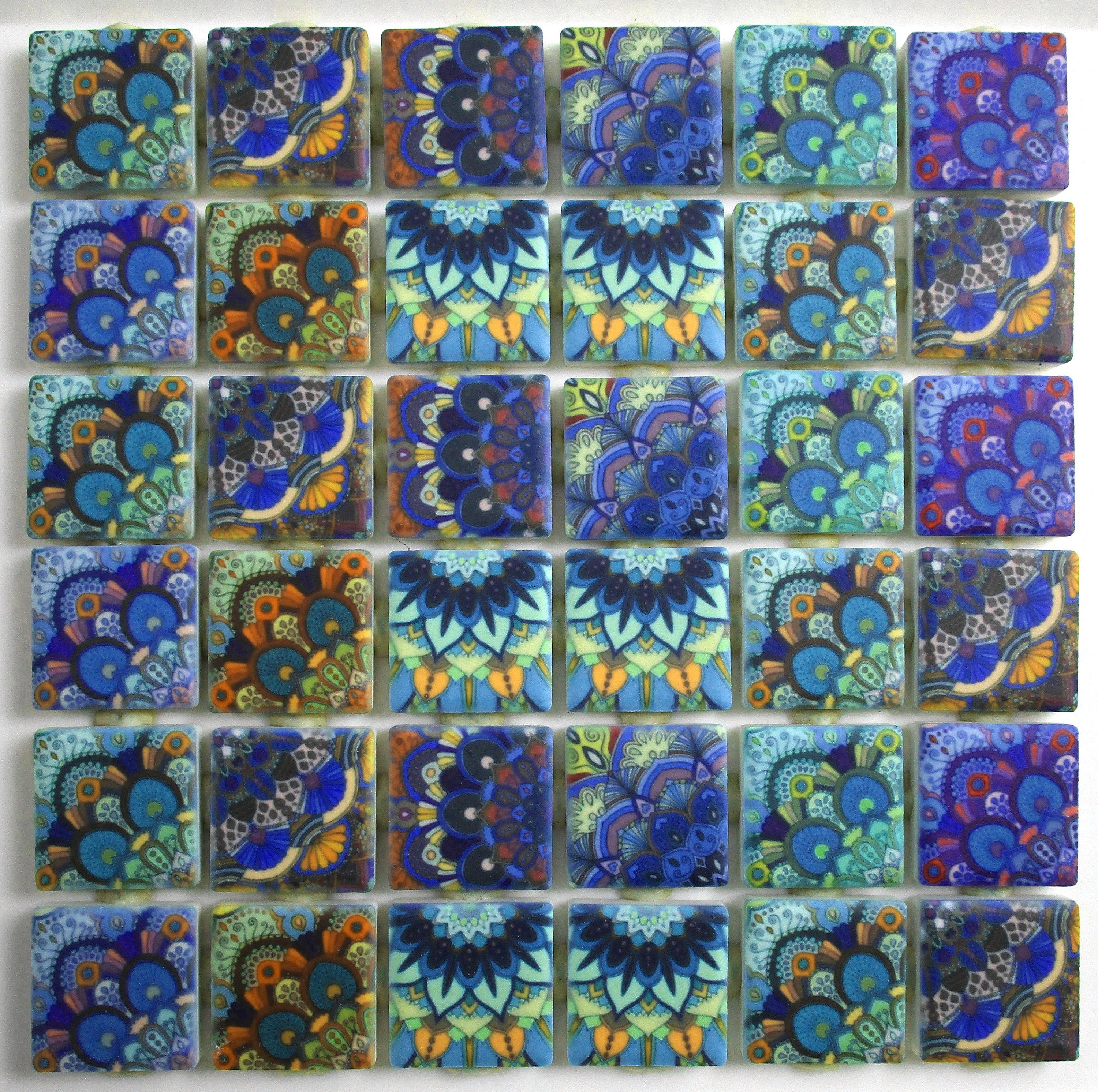 Mixed Ceramic Mosaic Tiles - Patterned Mosaic Tile Boho Moroccan Tile ...