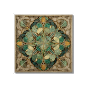 Green And Tan Ceramic Tile Decorative Design Tile Green Kitchen Tile Patterned Backsplash Tile - Green Bathroom Tiles Green Fireplace Tiles