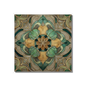Green And Tan Ceramic Tile Decorative Design Tile Green Kitchen Tile Patterned Backsplash Tile - Green Bathroom Tiles Green Fireplace Tiles
