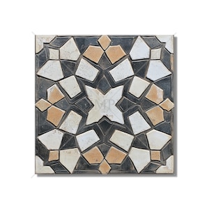 Ceramic Tile Gray Black Beige Patterned Kitchen Backsplash Tile - Bathroom Wall Accent Tiles - Decorative Accent Tiles - Free Shipping