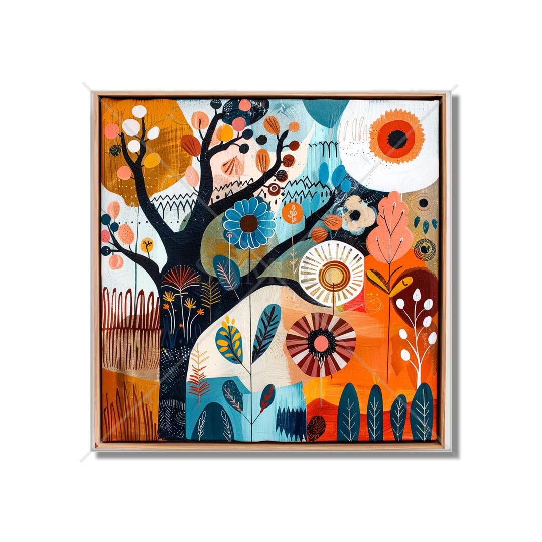 Tree Design Tile Colorful Tree Art Design Ceramic Tile - Colorful Unique Kitchen ...