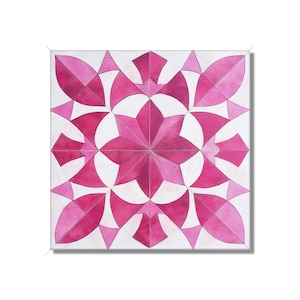 Bright Pink Ceramic Tile - Pink Kitchen Backsplash Tile - Unique Bright Pink Bathroom Tile - Decorative Ceramic Tile - Pink Fireplace Tile