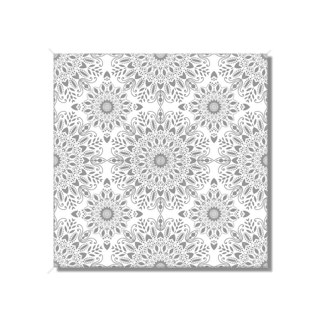 Gray and White Patterned Tile - Grey and White Ceramic Tile Backsplash ...