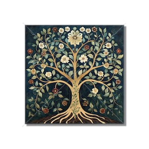 William Morris Tree Of Life Design Ceramic Tile Art Nouveau Kitchen Accent Backsplash Patterned Tile Art Nouveau Bathroom Tile Free Shipping