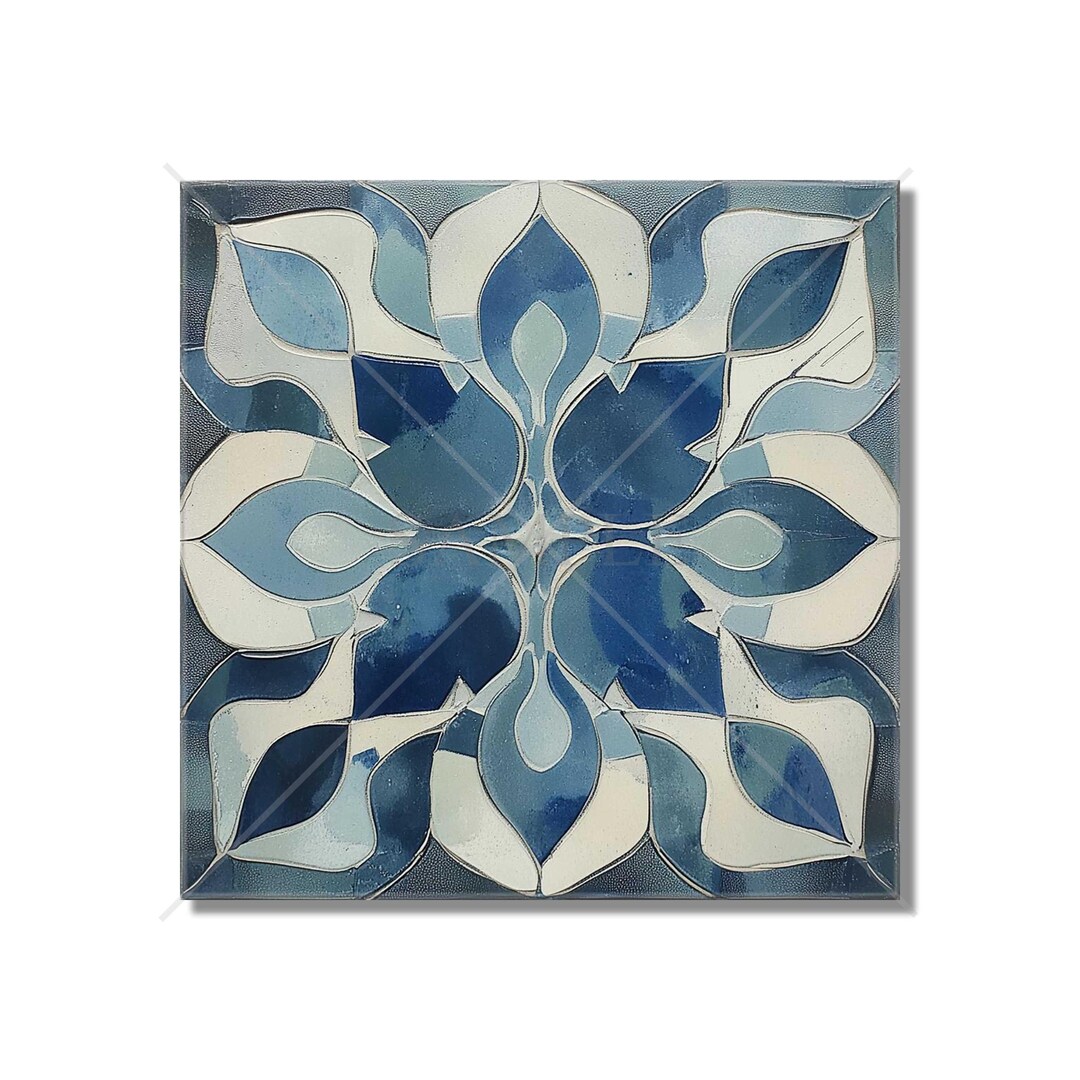 Blue Gray Ceramic Tile - Vintage Moroccan Tile Design Blue Kitchen ...