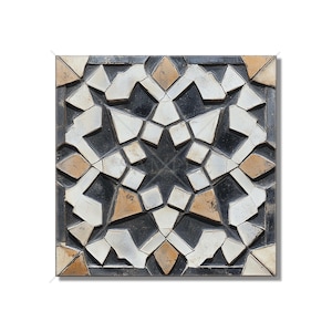 Ceramic Tile Gray Black Beige Patterned Kitchen Backsplash Tile - Bathroom Wall Accent Tiles - Decorative Accent Tiles - Free Shipping