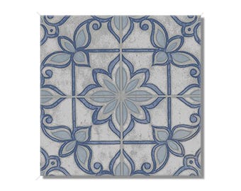 Unique Decorative Ceramic Tile Blue Gray Moroccan Design Ceramic Tile Backsplash Kitchen - Unique Bathroom Tiles - Free Shipping