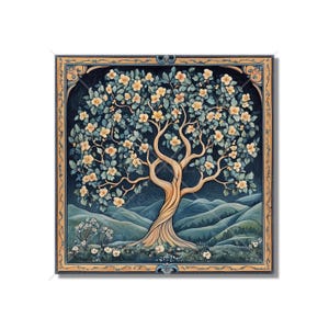 Vintage William Morris Tree Design Ceramic Tile Art Nouveau Kitchen Accent Backsplash Patterned Tile Art Nouveau Bathroom Tile Free Shipping