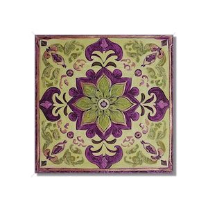Olive Green Plum Decorative Ceramic Tiles Unique Kitchen Backsplash Tile Green Boho Bathroom Tiles Green Patterned Wall Tiles Free Shipping